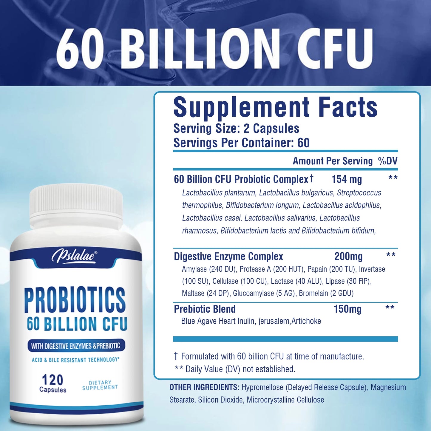 Probiotic Capsules 60 Billion CFU