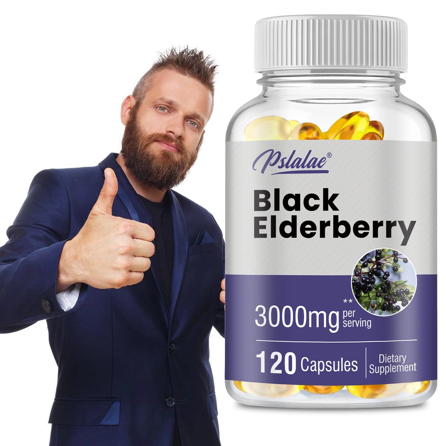 Black Elderberry Capsules 3000mg -