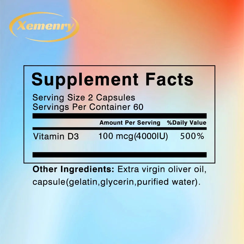 Vitamin D3 Capsules 4000IU