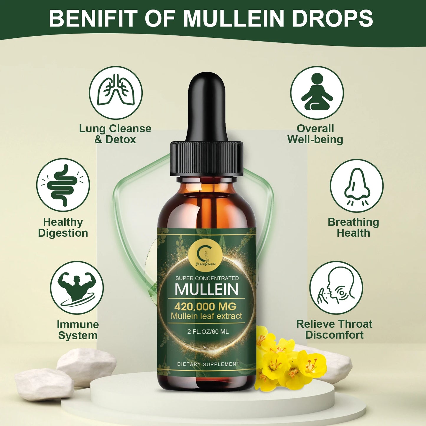 Mullein Leaf Extract Liquid Drops