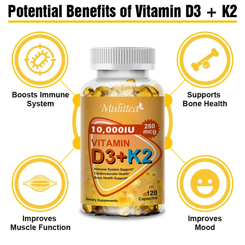 Vitamin D3 + K2 & Calcium Magnesium Capsules