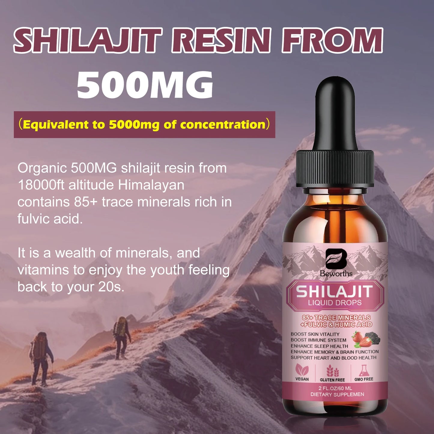 Shilajit Liquid Drops with Fulvic Acid