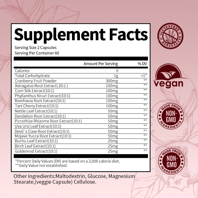 Cranberry Extract Kidney Cleansing Capsules