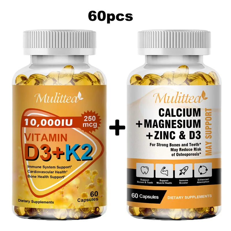 Vitamin D3 + K2 & Calcium Magnesium Capsules