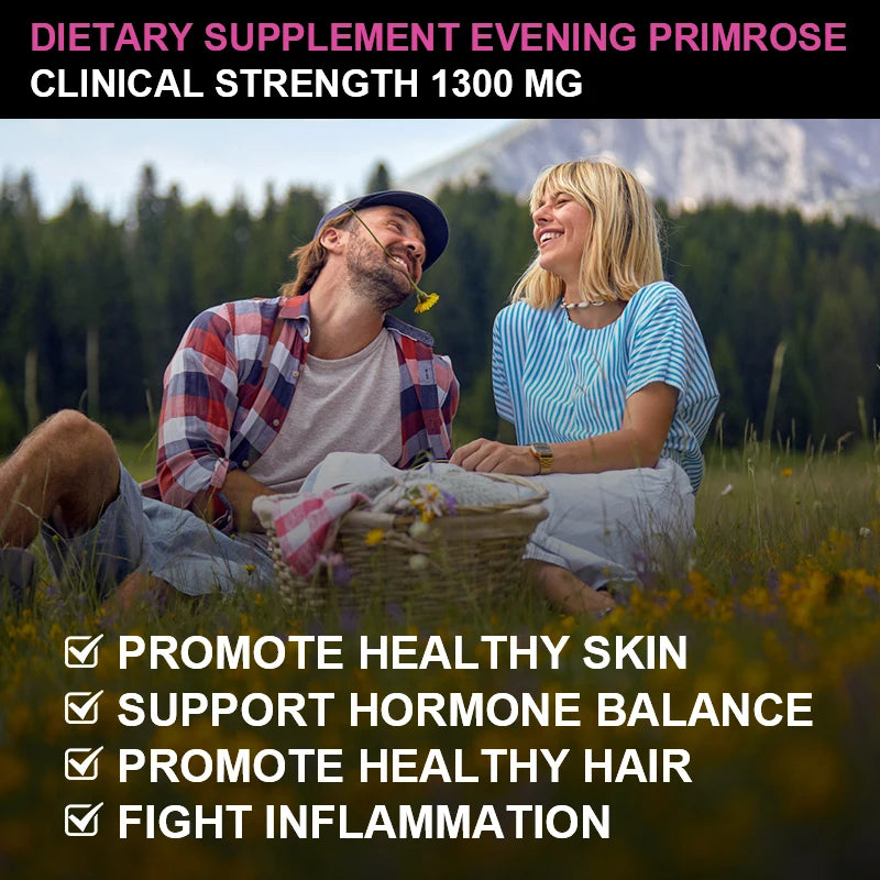 Evening Primrose Oil Supplement Capsules