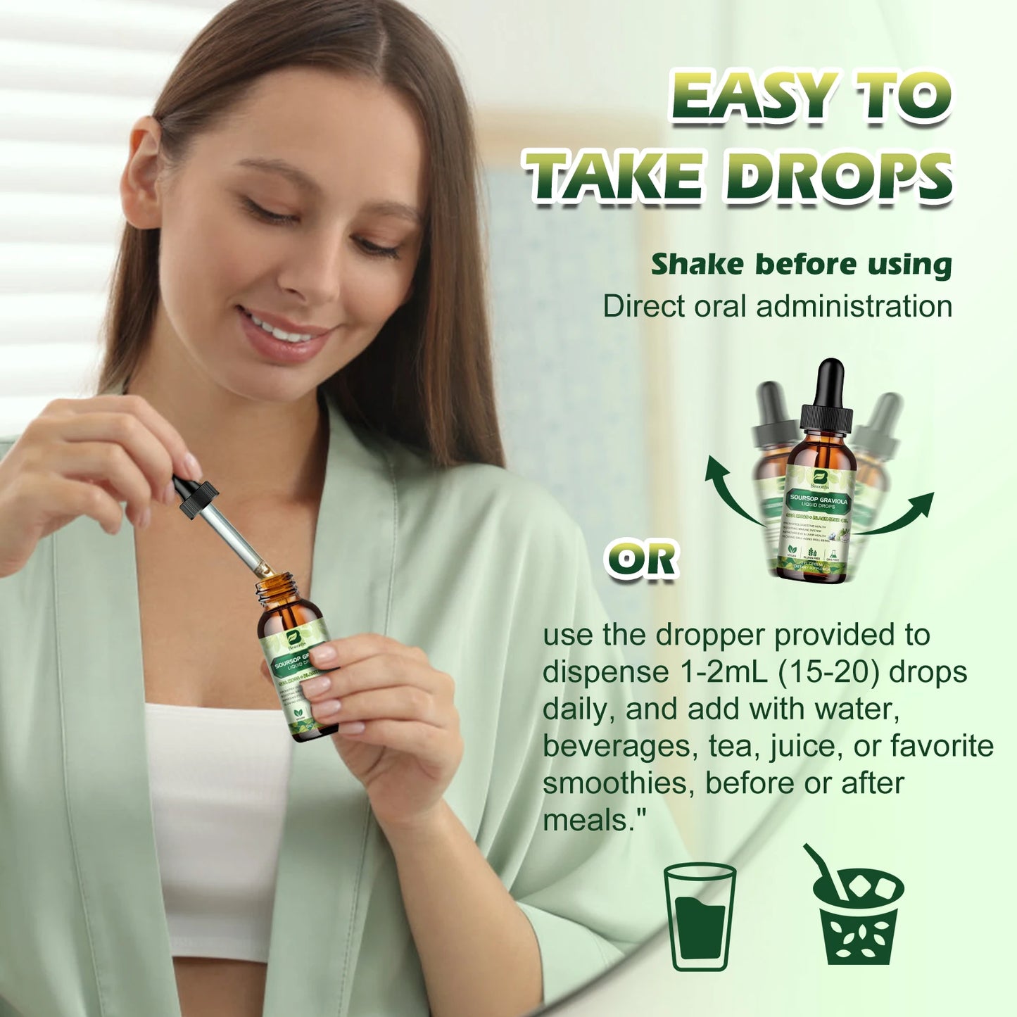 Soursop Graviola Extract with Sea Moss Liquid Drops
