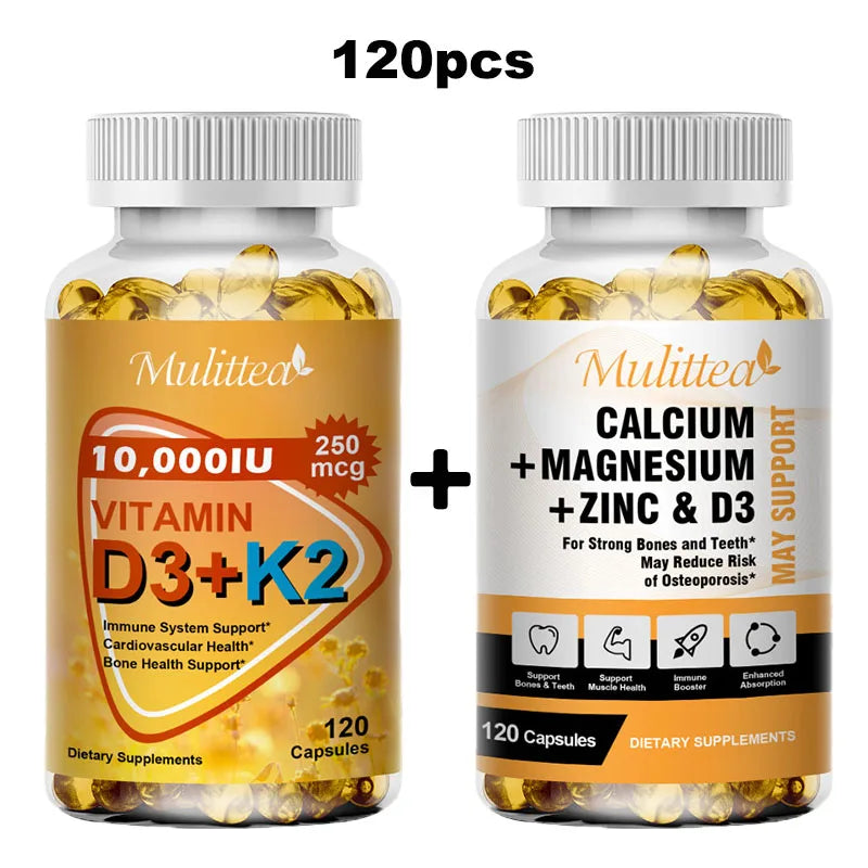 Vitamin D3 + K2 & Calcium Magnesium Capsules