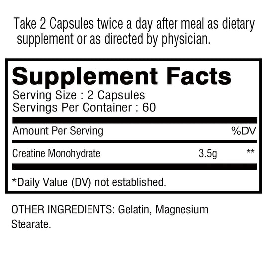 Creatine Monohydrate Capusles