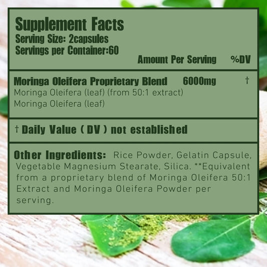 Moringa Capsules 6000mg