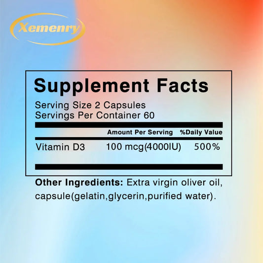 Vitamin D3 Capsules 4000IU