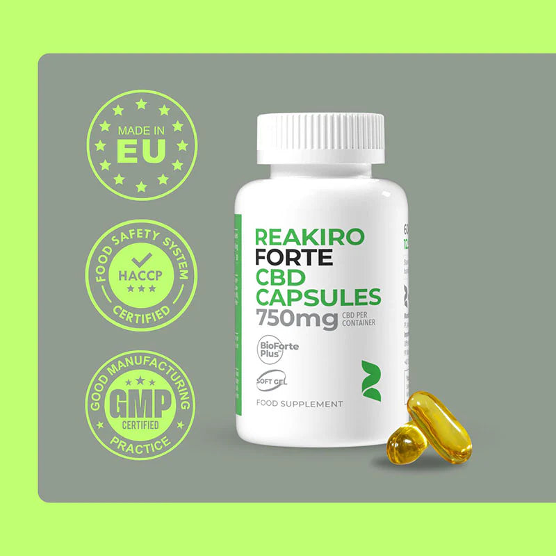 Forte CBD Soft Gel Capsules 750mg – 60pcs | High-Potency Softgels