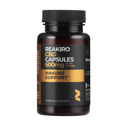 Immune Support CBD Capsules 600mg – With Vitamins A & D, Turmeric, and Echinacea