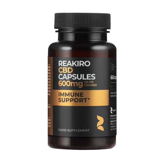 Immune Support CBD Capsules 600mg – With Vitamins A & D, Turmeric, and Echinacea