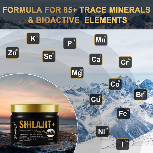 Shilajit with 85 + Trace Minerals & Fulvic Acid