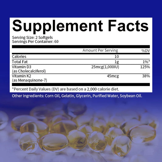 Vitamin D3 & K2 Capsules