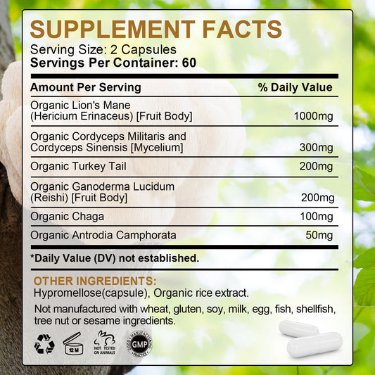 Lion's Mane Mushroom Capsules