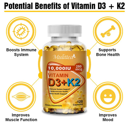 Vitamin D3 + K2 & Calcium Magnesium Capsules