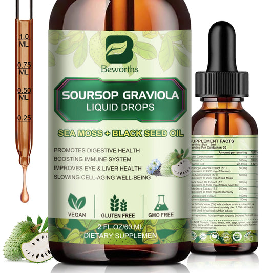 Soursop Graviola Extract with Sea Moss Liquid Drops