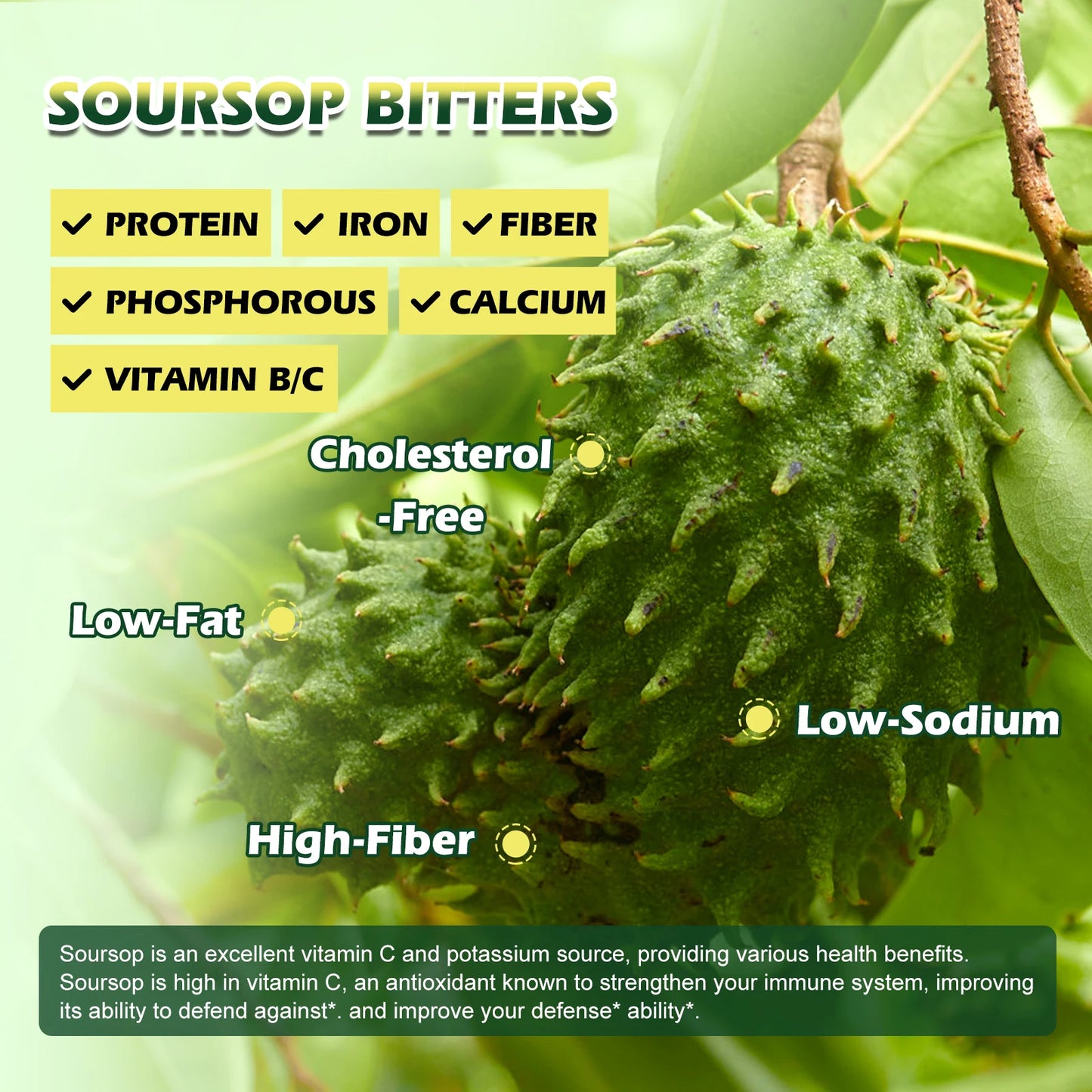 Soursop Graviola Extract with Sea Moss Liquid Drops