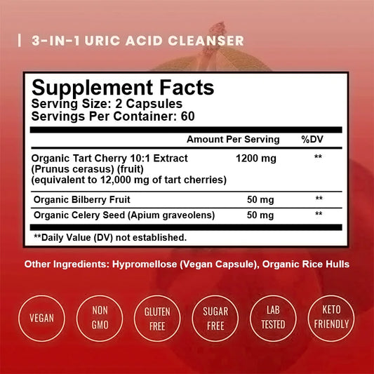 Tart Cherry Extract Capsules with Celery Seed